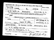 Joseph Harold Harding WW II draft card