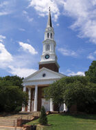 Memorial Chapel at UMCP, front view off-center, August 21, 2006