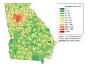 Georgia population map
