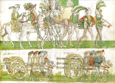 French troops and artillery entering Naples 1495