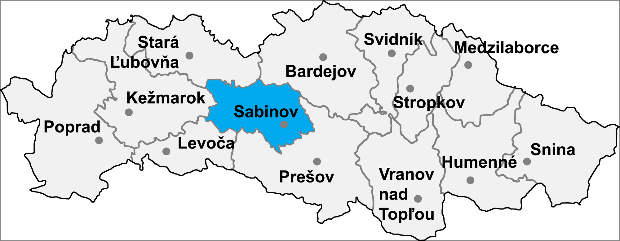 Bildergebnis für presov sabinov slowakei landkarte