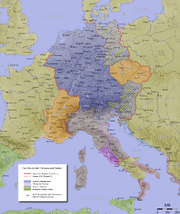Map of the Holy Roman Empire in the 10th century