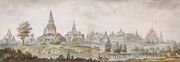G Quarenghi - Views of Moscow and its Environs - Panorama of the Villages of Kolomenskoye and Dyakovo - 1797
