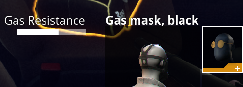Gas mask resist increase