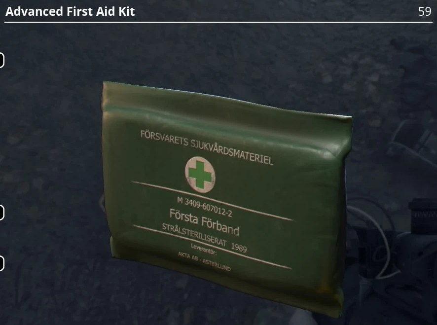 Generation Zero Standard First Aid Kit Schematic