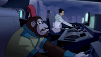 Bobo and Holiday pilot the scout ship