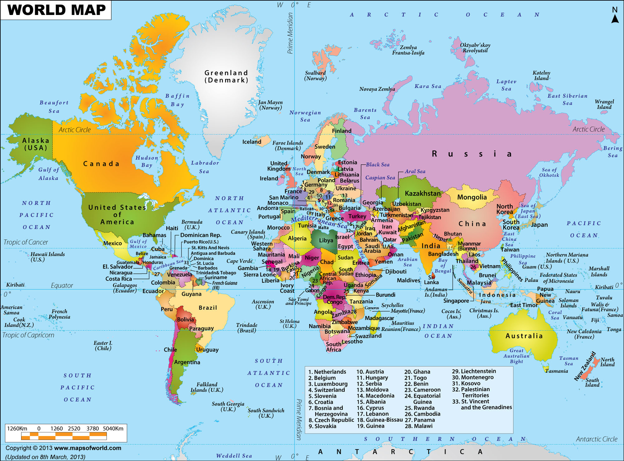 World Map With Country Names World Map With All Countries World Map ...