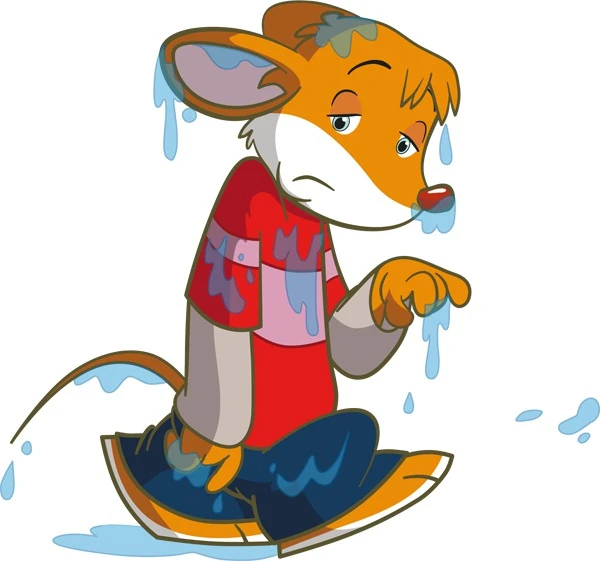 Image Benjamin in a monsoon season weather.jpg Geronimo Stilton