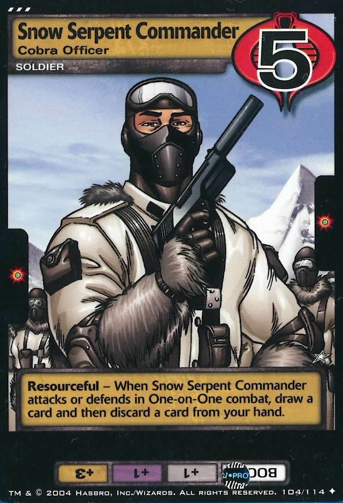Snow Serpent Commander Cobra Officer G.I.Joe TCG Wiki Fandom