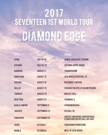 Seventeen 1st World Tour Diamond Edge Seventeen Wiki Fandom