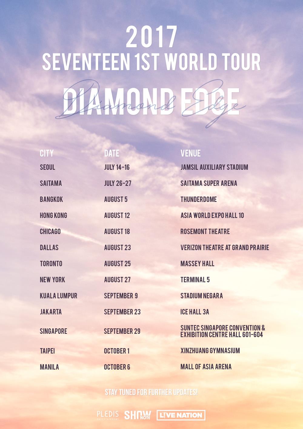 Seventeen Ode To You Tour Setlist - Luv Kpop