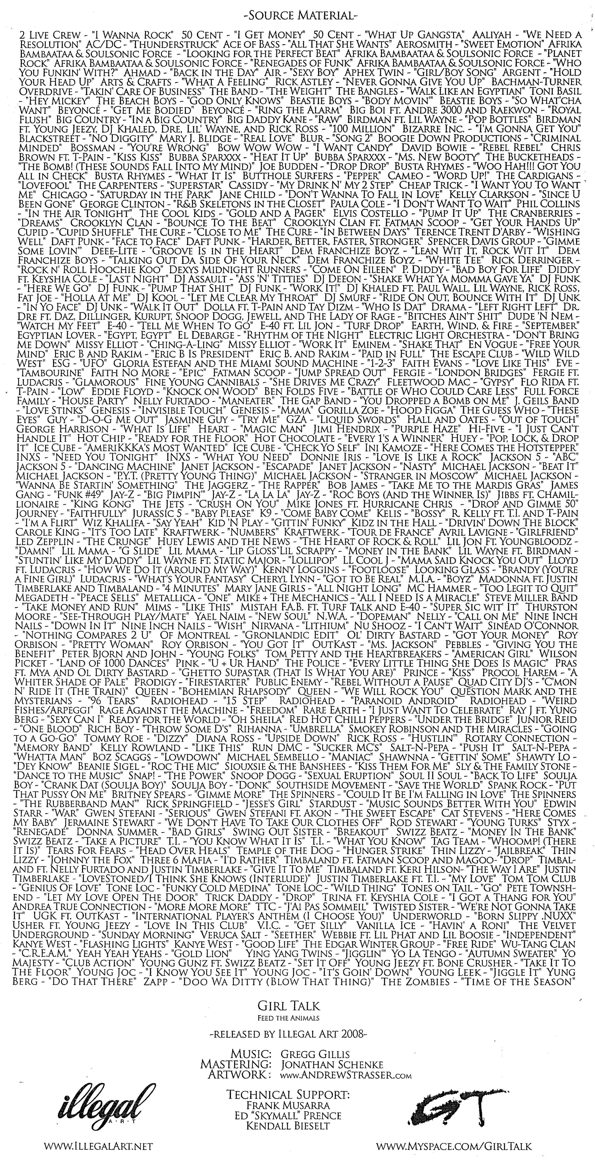 Feed the Animals Girl Talk Wiki FANDOM powered by Wikia