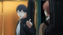 Ritsuka telling Mafuyu to check out the light music club