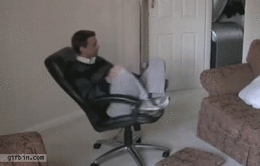 Image result for gif spinning in a chair