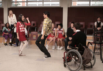 hell gives glee rachel wikia album 1x14