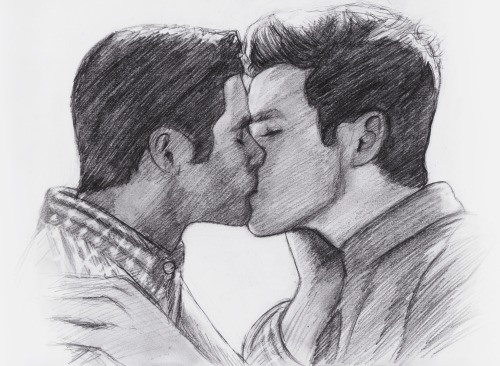 Image - Klaine art kiss 3.jpg | Glee TV Show Wiki | FANDOM ...
