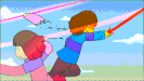 Frisk cuts Bete's arm