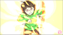 Chara attacking Asriel