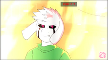 Asriel surrounded by fire walls