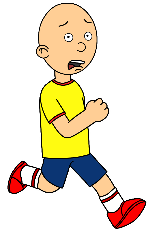 classic caillou makes a grounded video