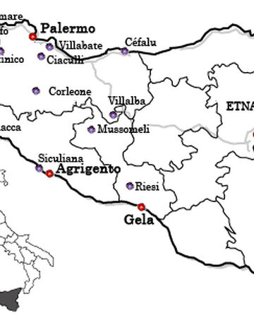 Corleone Italy Map