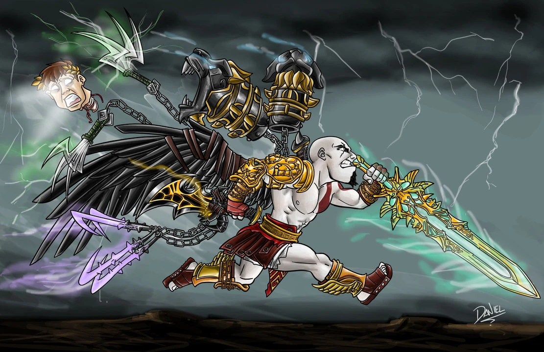 Image Kratos and Weapons.jpg God of War Wiki FANDOM powered by Wikia