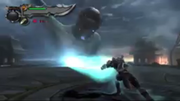 Kratos throwing Spherical glow in God of War 2