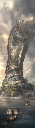 Concept art piede statua apollo