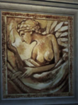 Mural de una musa en atenas