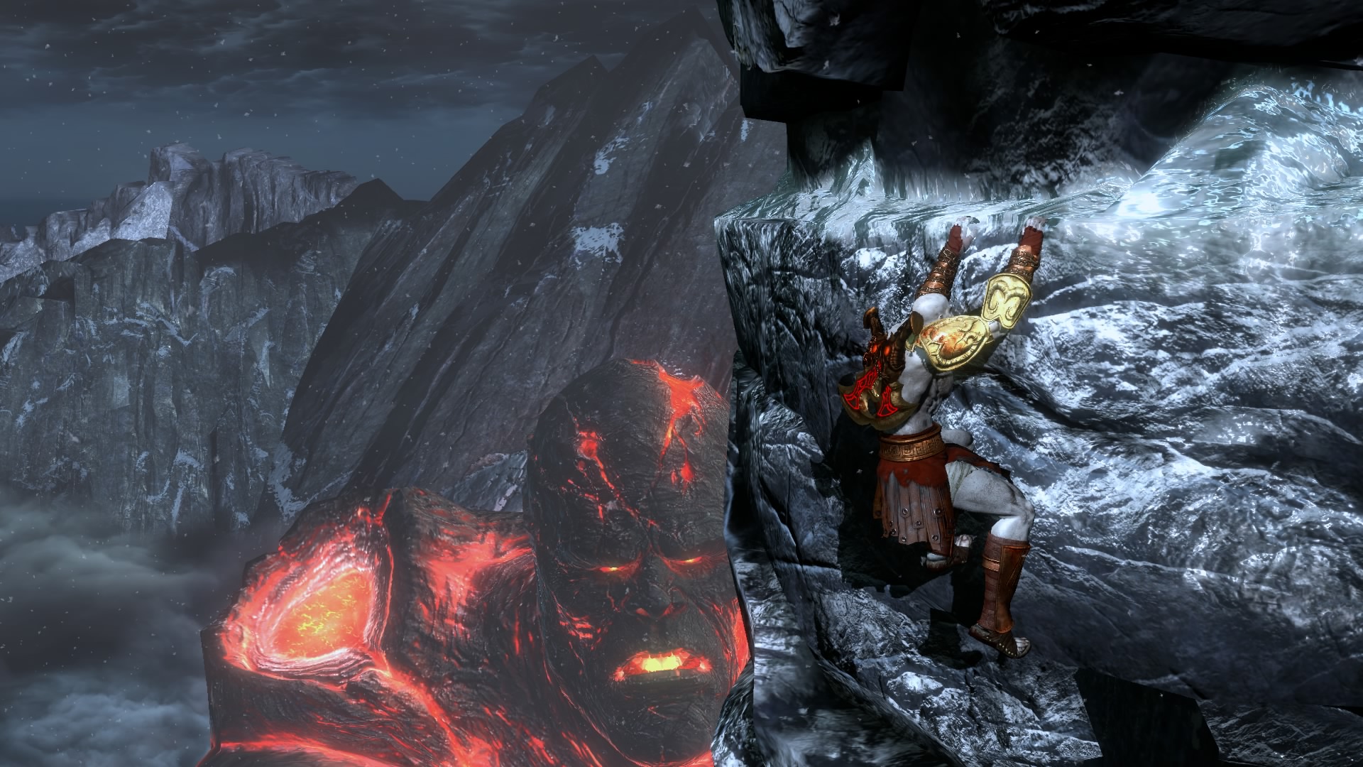 Imagen Kratos y Perses escalando el Monte Olimpo.jpg God of War
