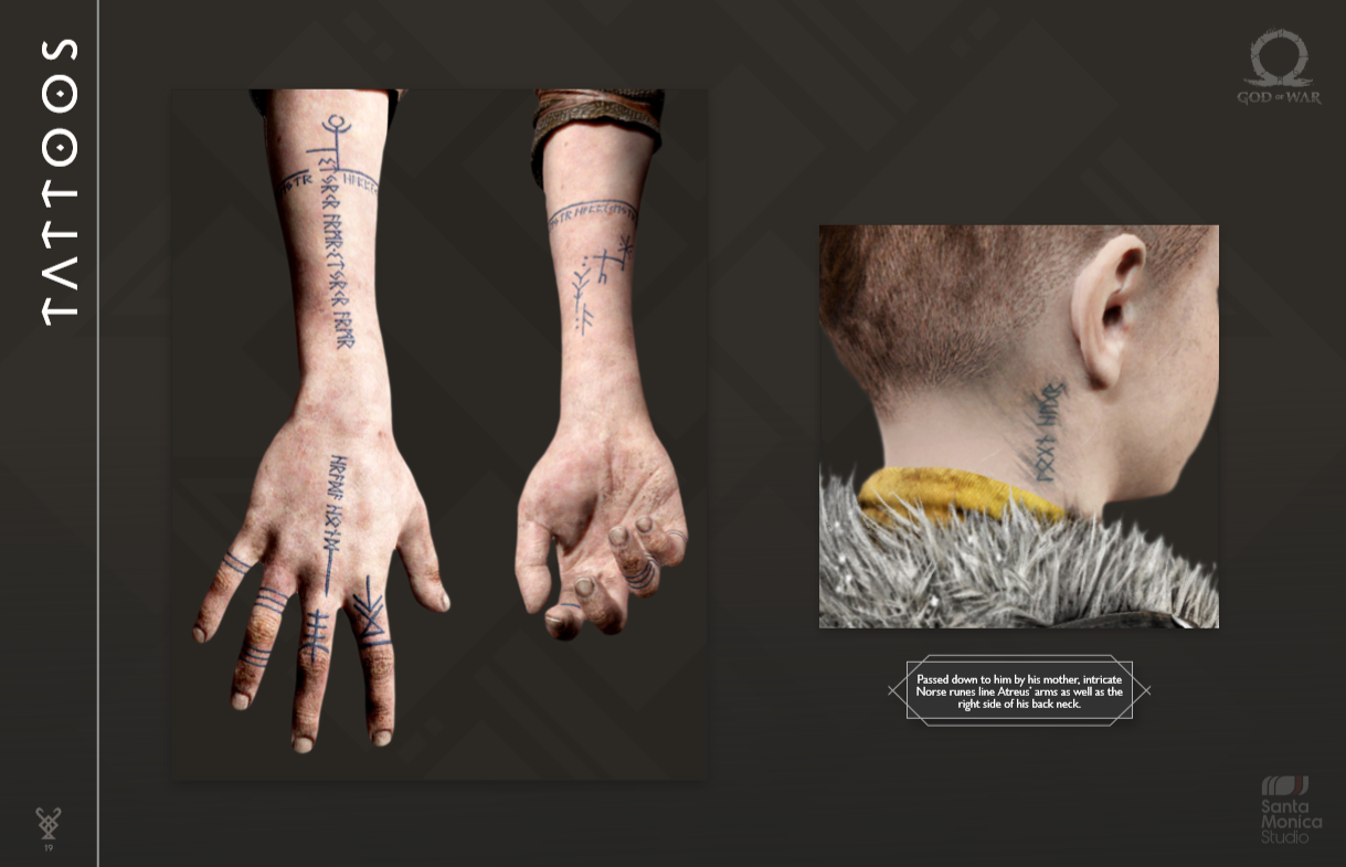 Image GodOfWar4 Atreus's Tattoos.png God of War Wiki FANDOM