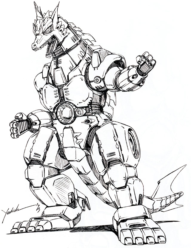 Image - Concept Art - Godzilla vs. MechaGodzilla 2 - MechaGodzilla 6