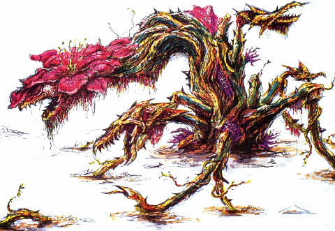 image concept art godzilla vs biollante biollante rose 12 png biollante rose form