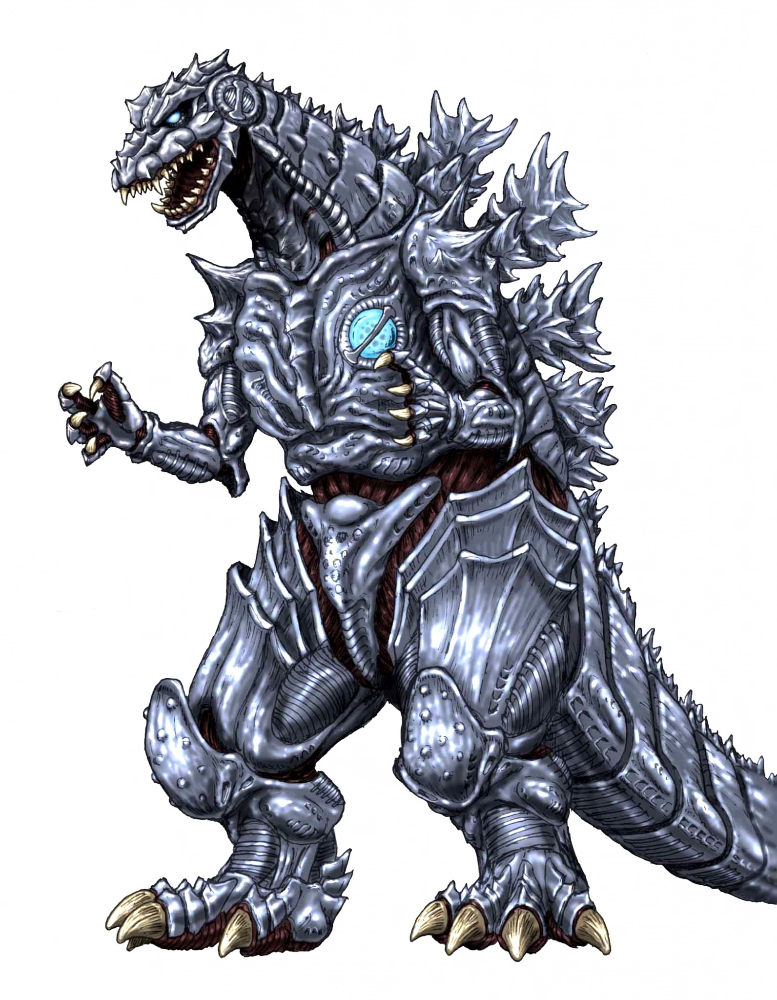 Image - Concept Art - Godzilla Against MechaGodzilla ... Nobuyuki yasumaru made additional changes to the design when the suit was being modeled.