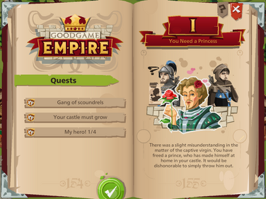 The first page in the quest book