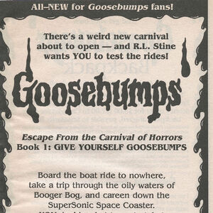 List Of In Book Advertisements Goosebumps Wiki Fandom