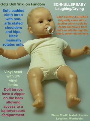 baby doll with pacifier that cries