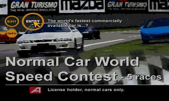 Normal Car World Speed Contest Gran Turismo Wiki Fandom