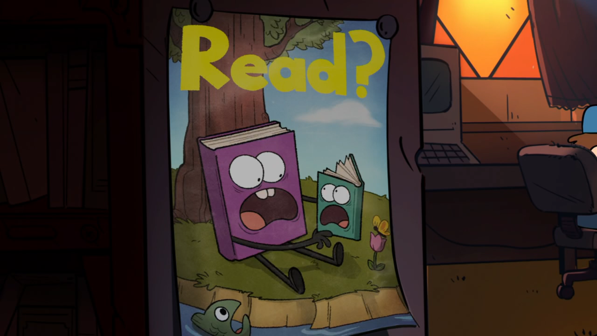 Image S2e4 read poster.png Gravity Falls Wiki FANDOM powered by Wikia