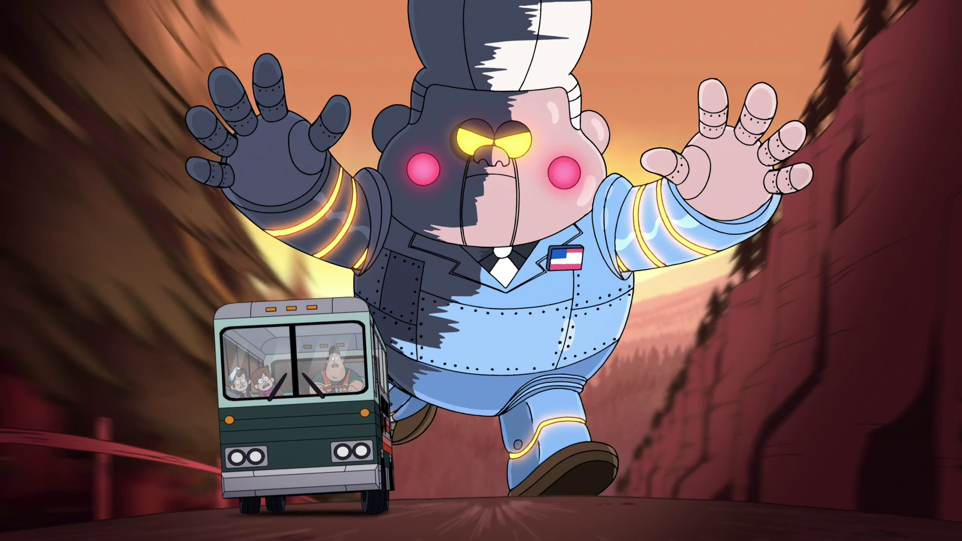 Image S1e20 Gideonbot in pursuit.png Gravity Falls Wiki FANDOM