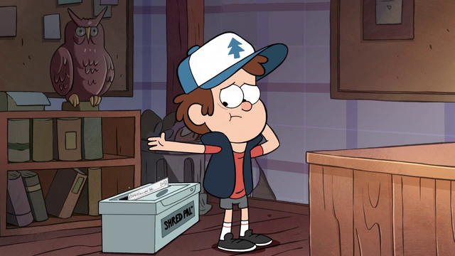 File:S1e14 Dipper shreading up the Taxes.png