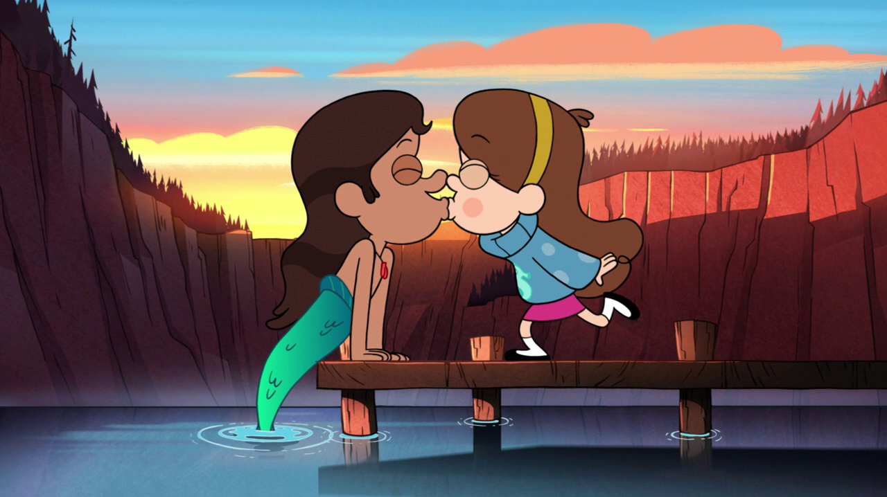 Image S1e15 mabel mermando kiss.png Gravity Falls Wiki FANDOM