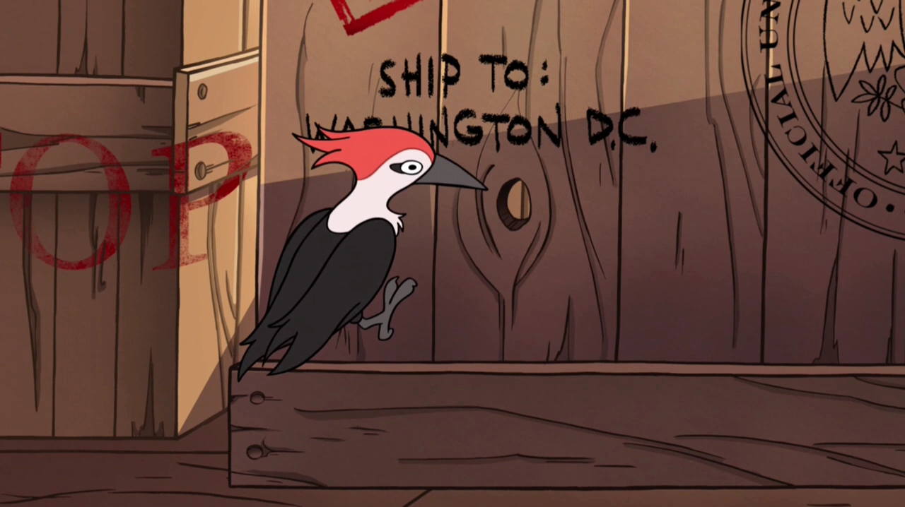 Image - S1e8 woodpecker on train.png | Gravity Falls Wiki | FANDOM