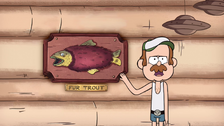 S1e6 cute biker at mystery shack fur trout