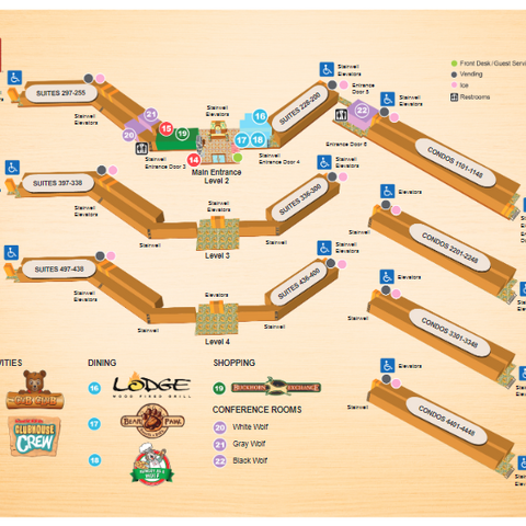 lodge wolf dells wisconsin wi map edit
