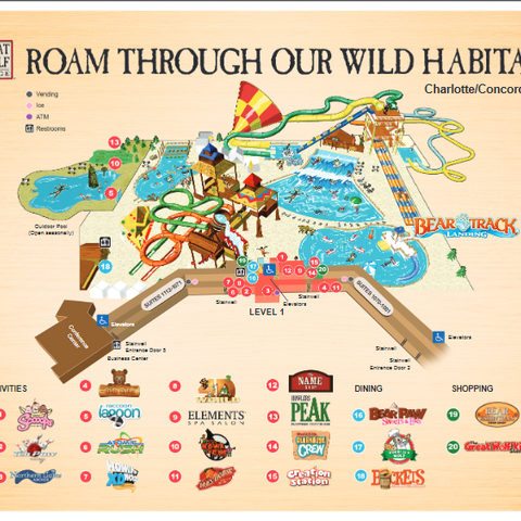 Great Wolf Lodge Nc Map - United States Map