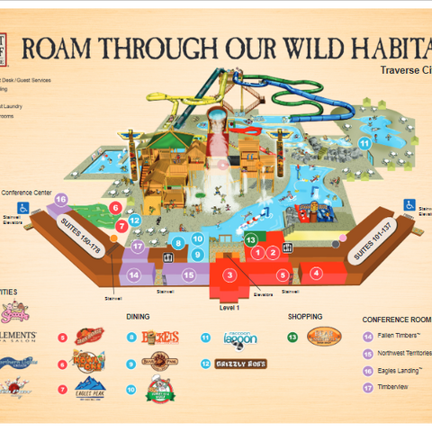Great Wolf Lodge Manteca Map