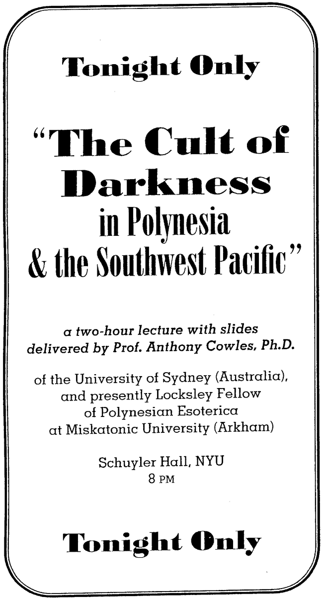 Lecture handbill