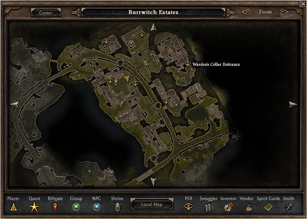 grim dawn map of locations in burrwhich village