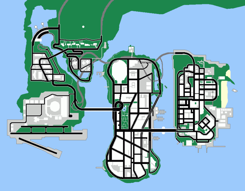 GTA SA-VC-LC map - GTA III, VC & SA - GTAForums